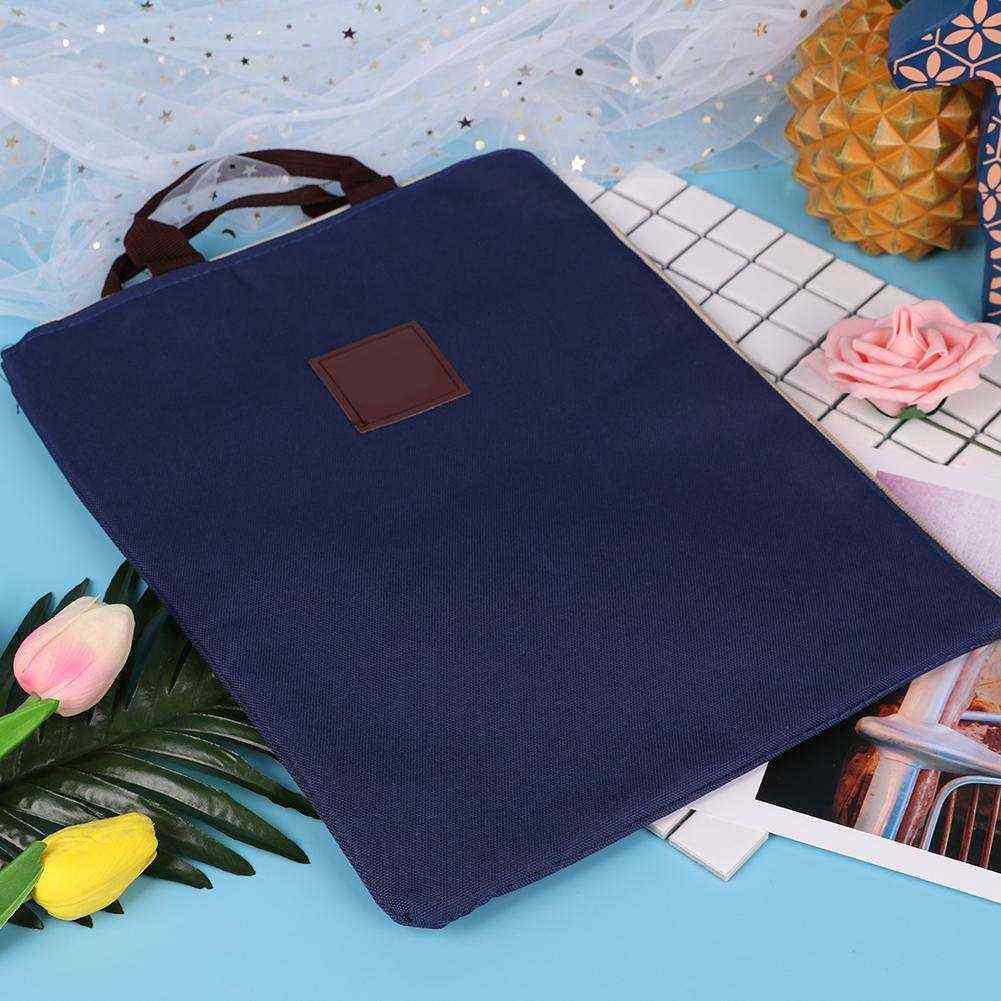 Business Briefcase Storage File Folder Oxford Cloth Document Bags (Blue)