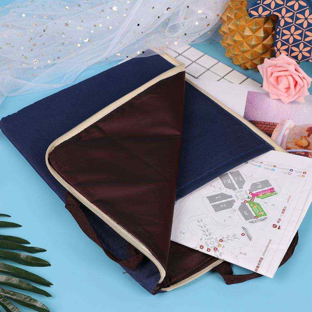 Business Briefcase Storage File Folder Oxford Cloth Document Bags (Blue)