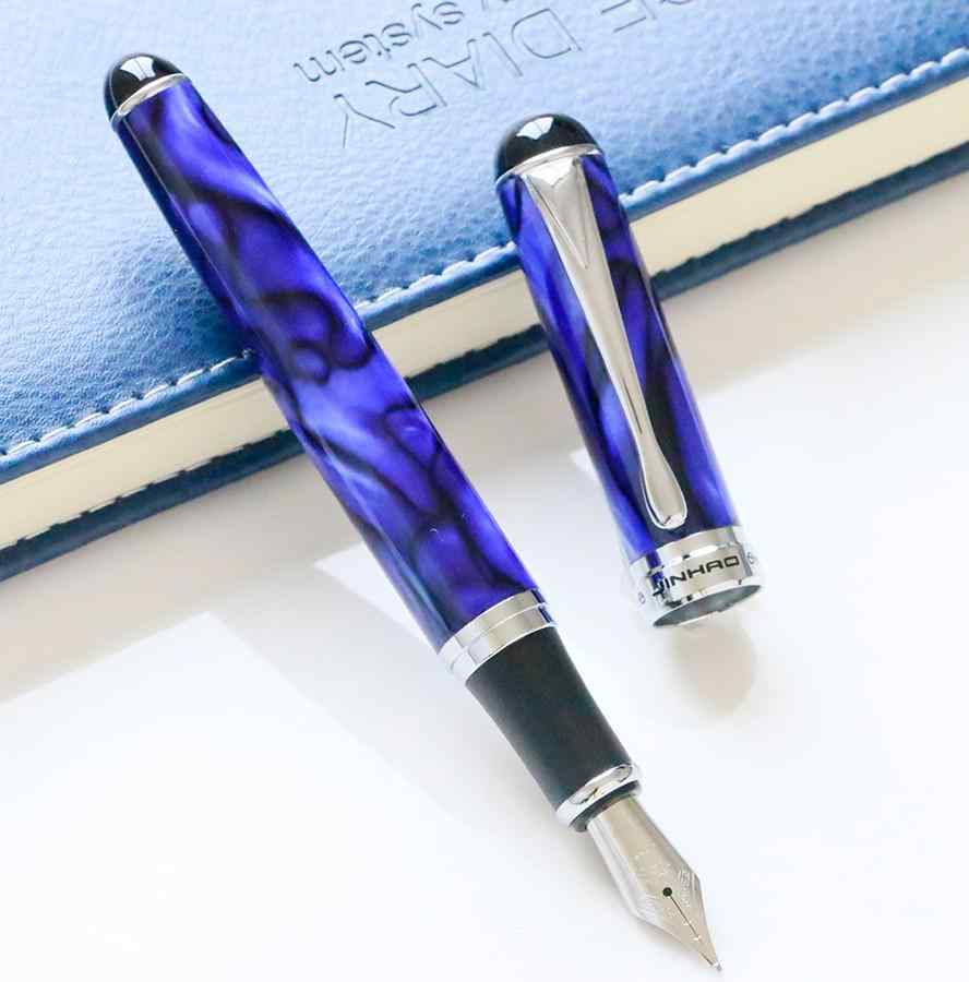 Metal Fountain Pen Luxury 0.5MM Nib Calligraphy Ink Pens for Writing Office Supplies