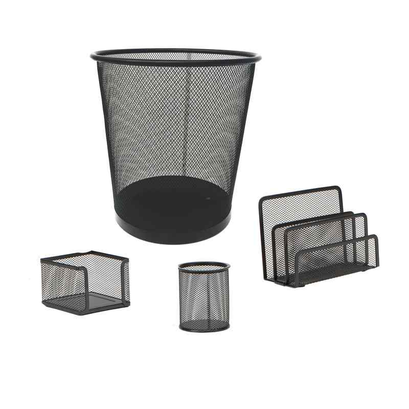 4 Piece Mesh Desk Organizer Set