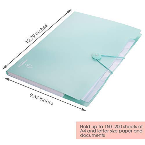 Expanding File Folders, 8 Pockets Document Paper Organizer A4