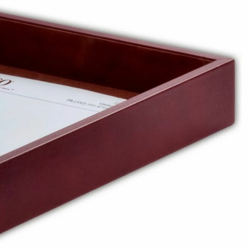 1000 Series Classic Leather Front-Load Letter Tray in Mocha