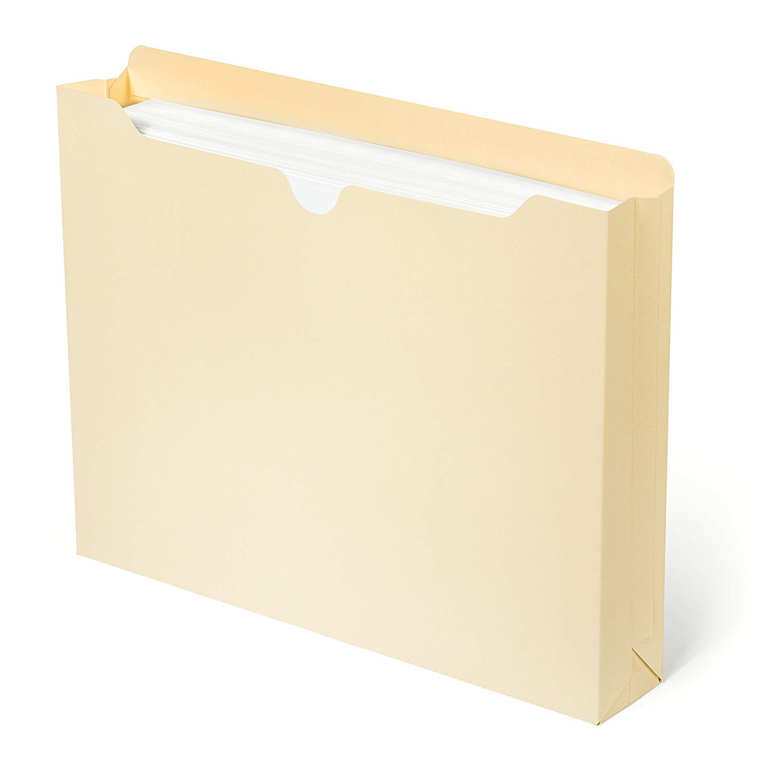 2 inch Manila File Jacket, 50 Folders, Reinforced Straight Cut Tab