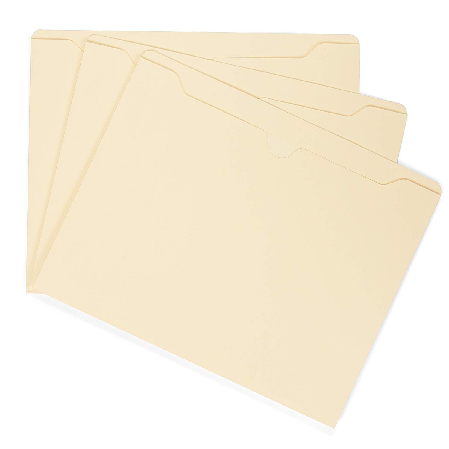 2 inch Manila File Jacket, 50 Folders, Reinforced Straight Cut Tab